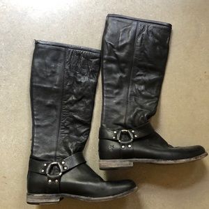 Frye woman’s harness boots.